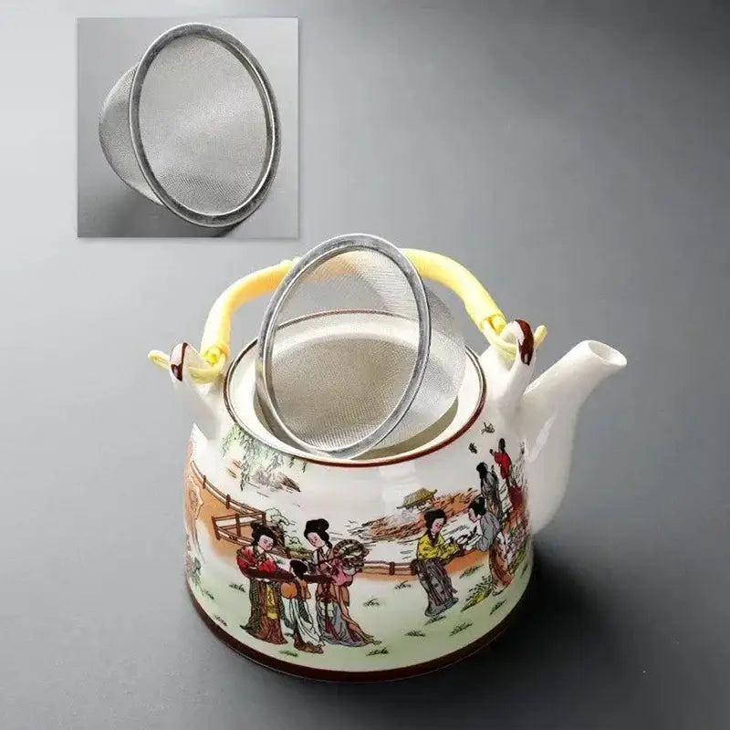 Traditional chinese white porcelain tea pot – dining room decor