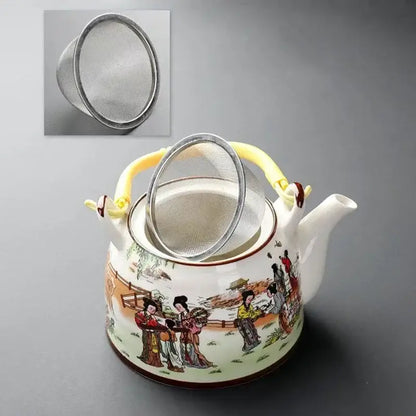 Traditional chinese white porcelain tea pot – dining room decor