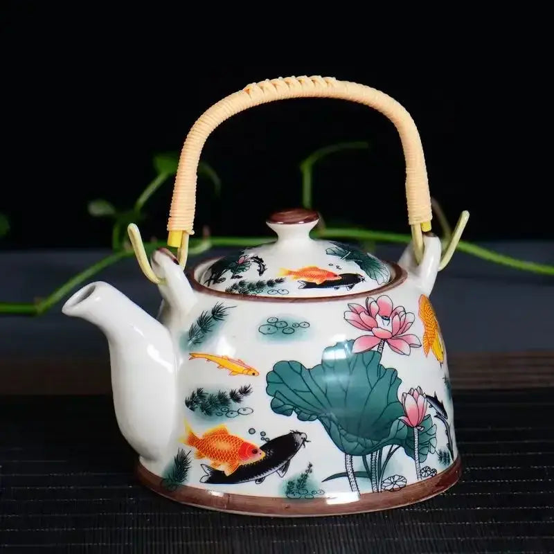 Traditional chinese white porcelain tea pot – dining room decor