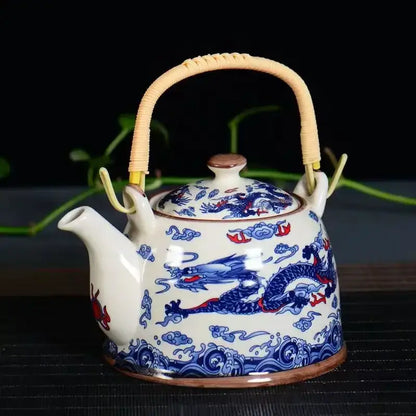 Traditional chinese white porcelain tea pot – dining room decor