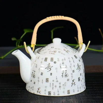 Traditional chinese white porcelain tea pot – dining room decor