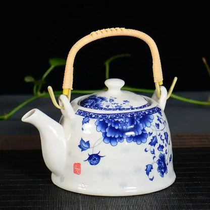 Traditional chinese white porcelain tea pot – dining room decor