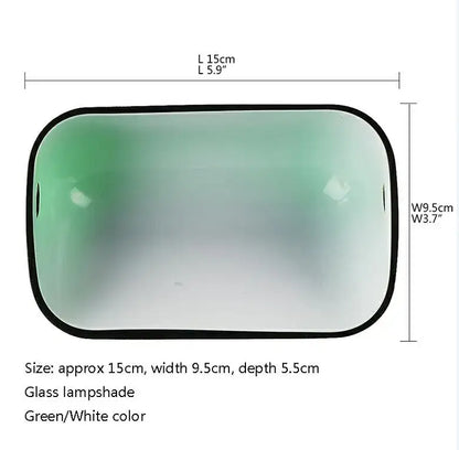Traditional emerald green glass bankers lamp cover bedroom shade