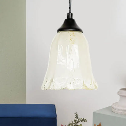 DecorBites™ Traditional Glass Pendant Light with Flower/Cone Shape for Living Room