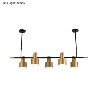 DecorBites™ Traditional Gold Pendant Light with Drum Shade - 4/5 Lights for Dining Room Island