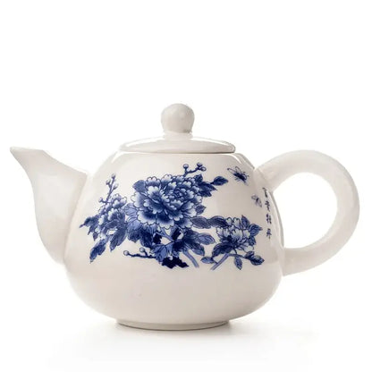 Traditional ink illustration dehua clay tea set dining room teaware