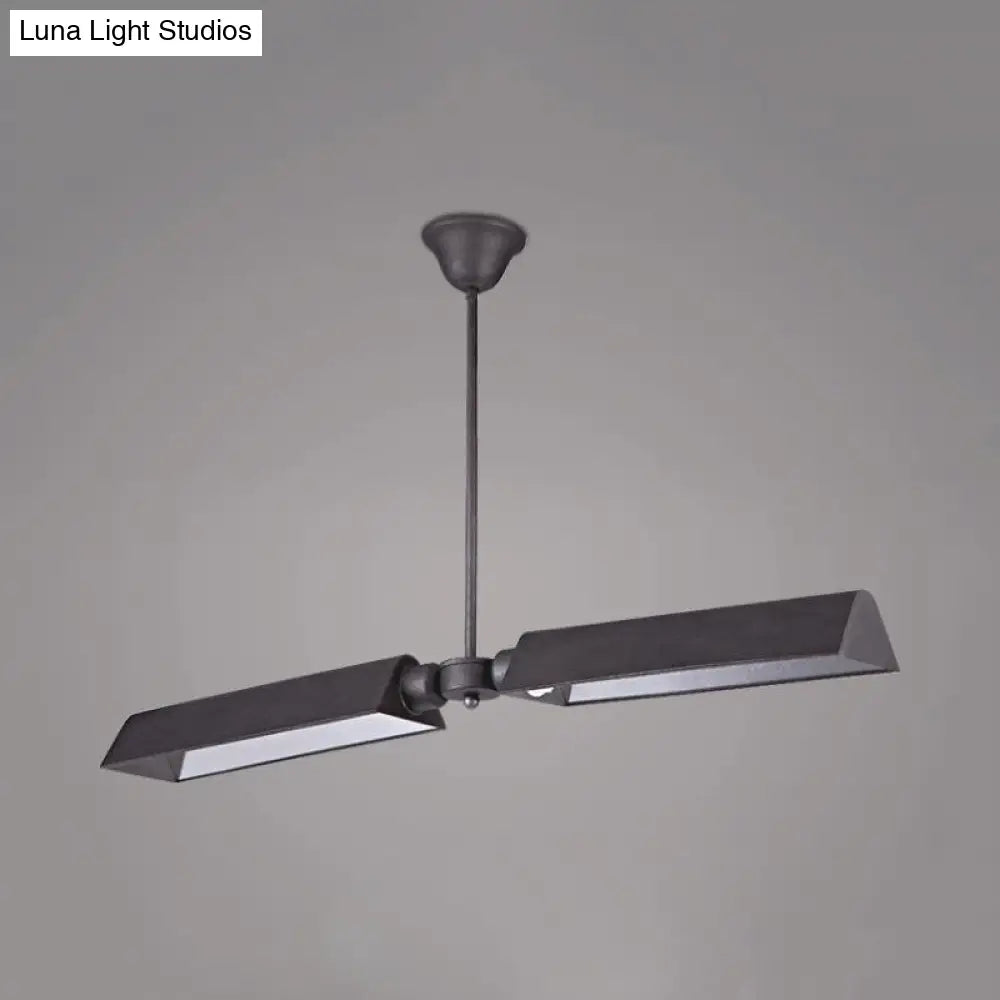 DecorBites™ Traditional Metal Triangle Pendant Light with 2 Lights - Grey/Gold - Perfect for Dining Rooms