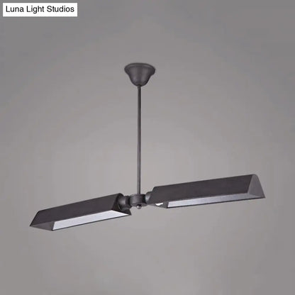 DecorBites™ Traditional Metal Triangle Pendant Light with 2 Lights - Grey/Gold - Perfect for Dining Rooms