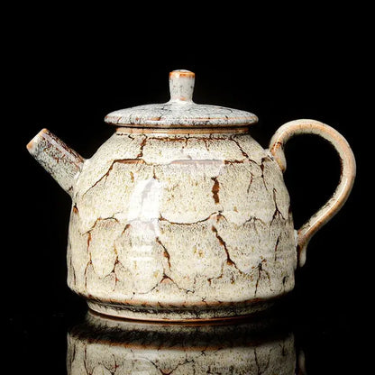 Traditional pink & brown crackle kung fu tea pot dining room teaware