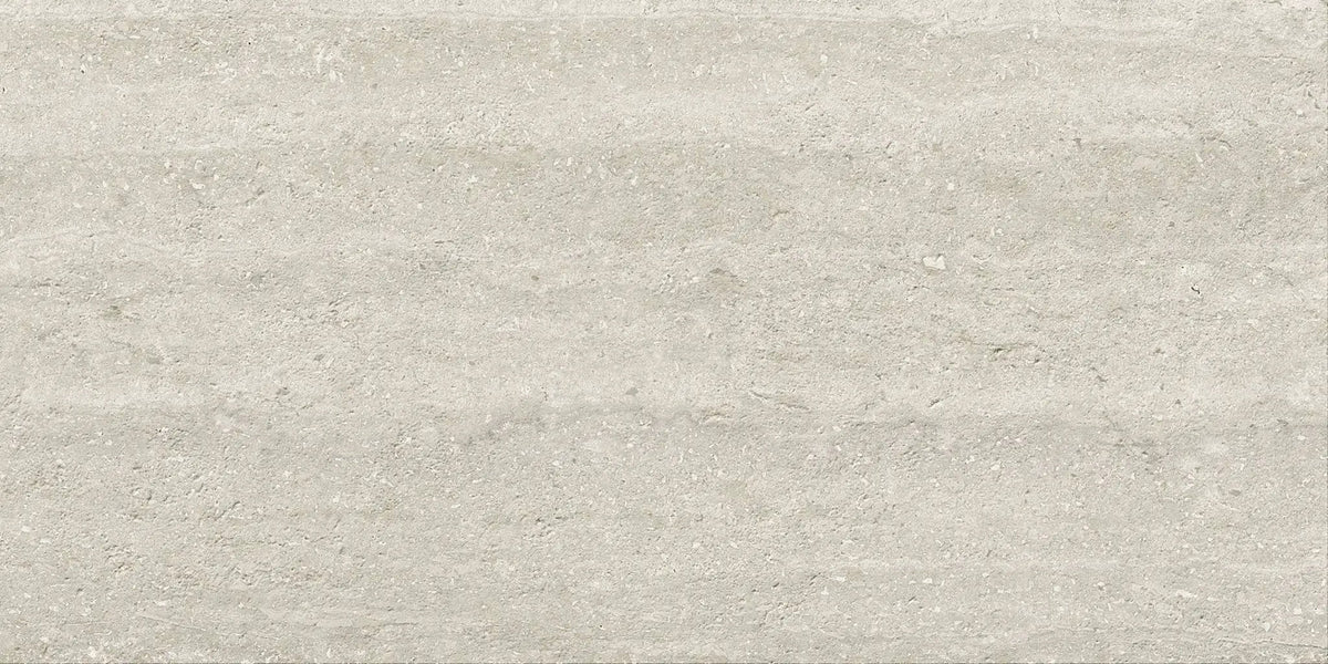 Trail Vein Cut Grey Travertine Look Porcelain Tiles 12x24
