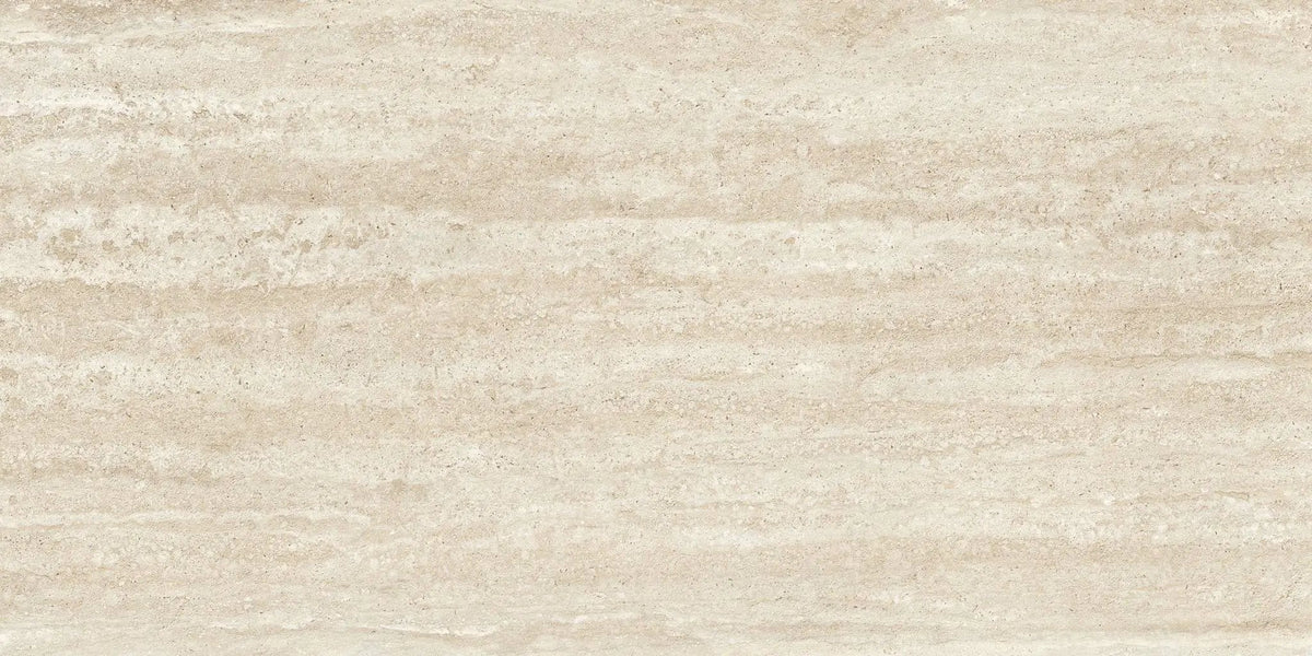 Trail Vein Cut Ivory Travertine Look Porcelain Tiles 24x48