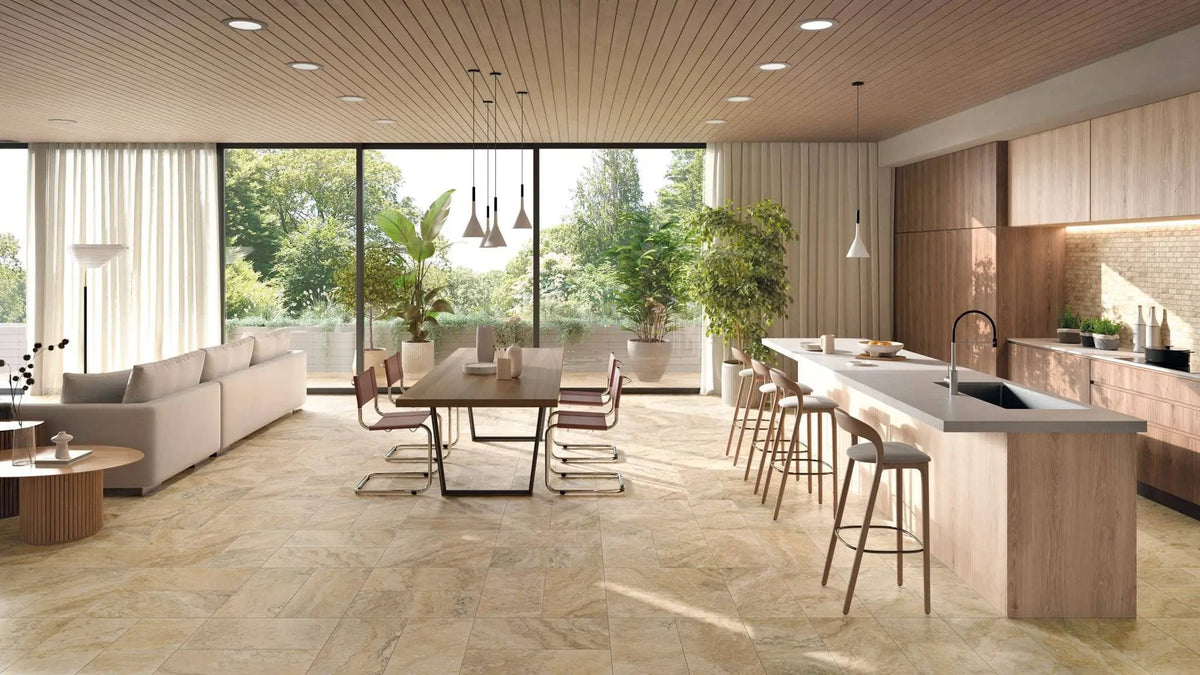 Trail Cross Cut Philadelphia Travertine Look Porcelain Tiles 12x24
