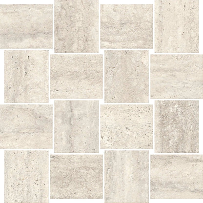 Trail Vein Cut Pearl Mosaic B Travertine Look Porcelain Mosaics 12x12