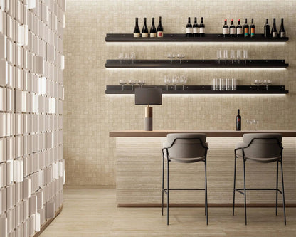 Trail Vein Cut Beige Travertine Look Porcelain Tiles 24x48