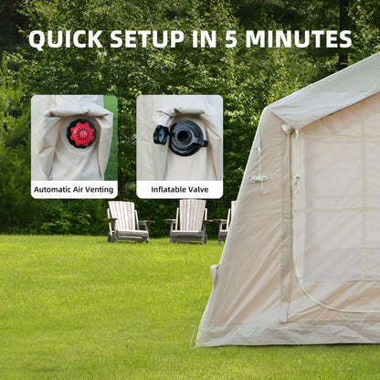 Trailora 4-Season Outdoor 4-6 People Inflatable Blow Up Camping Tent With Air Pump (SAK46821)