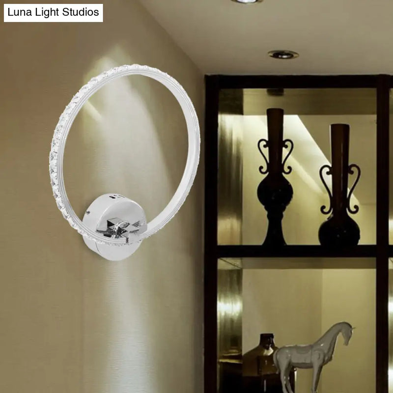DecorBites™ Translucent Crystal Sconce Light - Modern LED Wall Lighting Fixture | Chrome Finish | 6"/8"/10" H