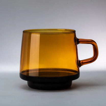 Translucent green glass coffee mug kitchen heat resistant cup
