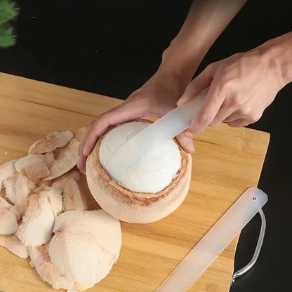 Translucent professional coconut opener tool for kitchen flesh extraction