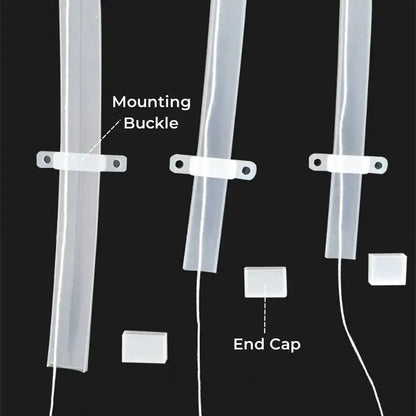 Translucent silicone tube strip light diffuser for living room lighting