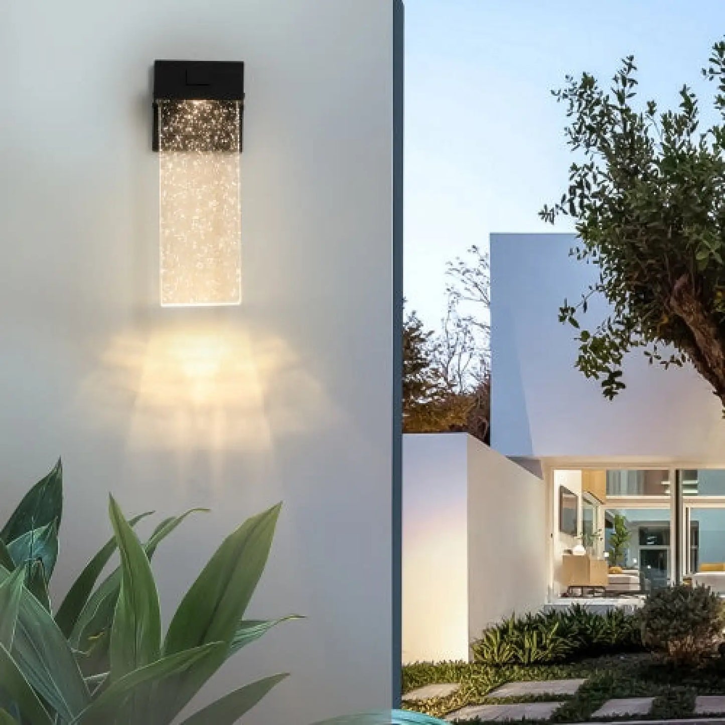 Transparent Crystal Wall Lights Fixtures with LED & Waterproof