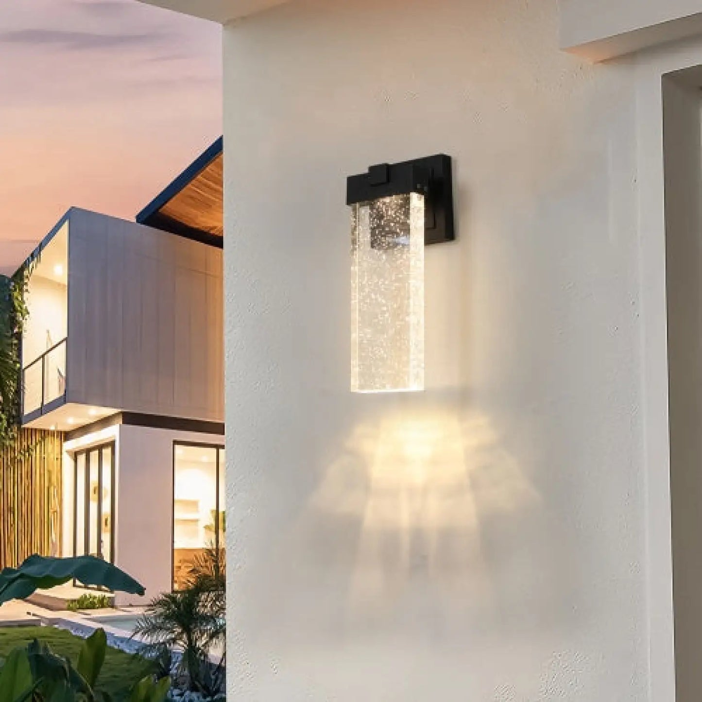 Transparent Crystal Wall Lights Fixtures with LED & Waterproof