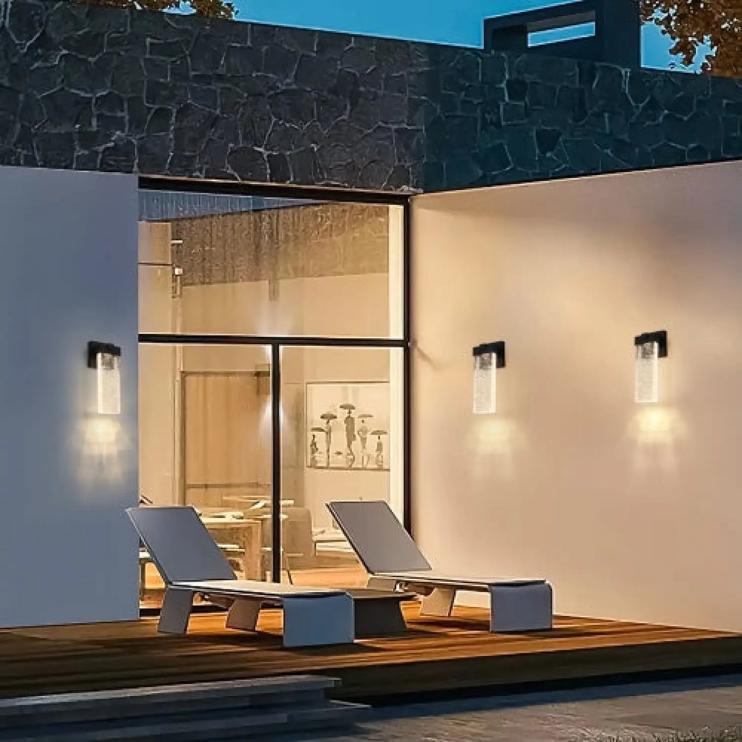 Transparent Crystal Wall Lights Fixtures with LED & Waterproof