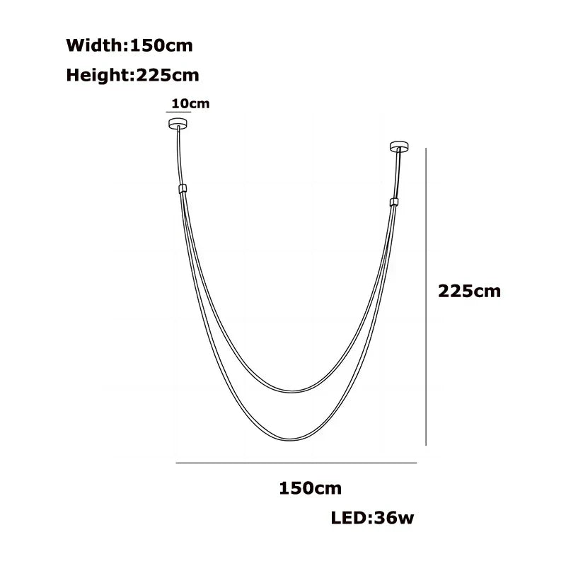 DecorBites™ Trendy Flexible Leather Belt LED Chandelier