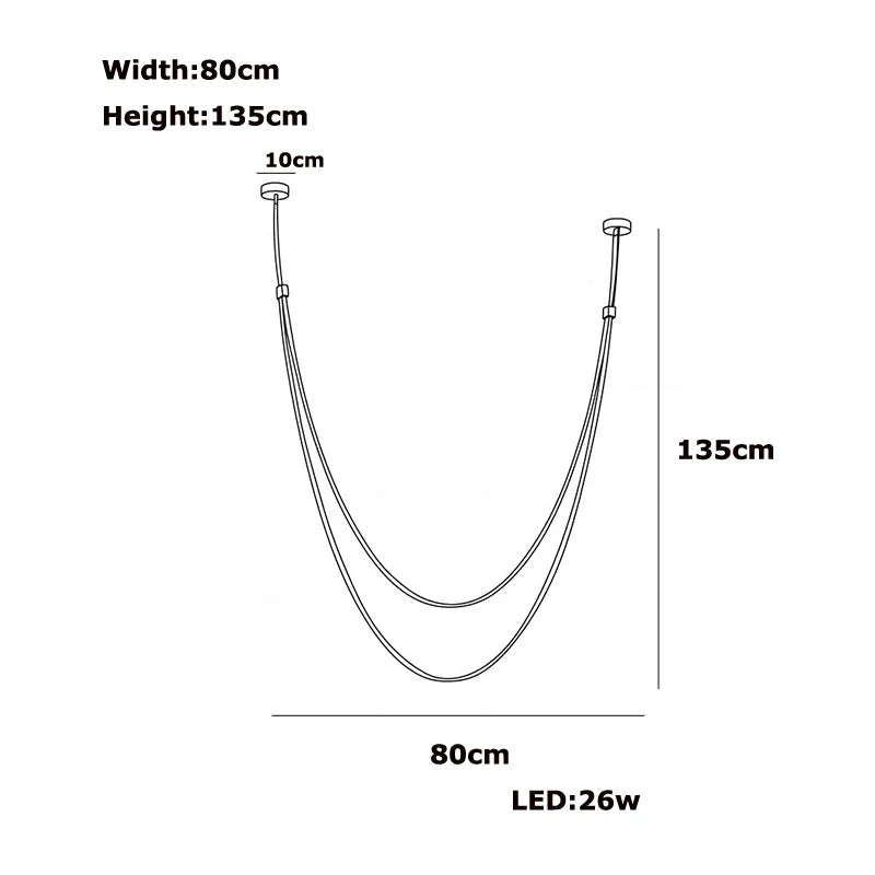 DecorBites™ Trendy Leather Belt LED Chandelier Light for Living Room