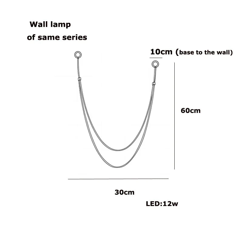 DecorBites™ Trendy Leather Belt LED Chandelier Light for Living Room