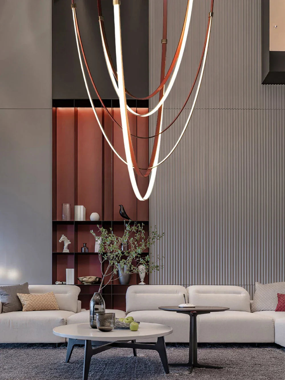 DecorBites™ Trendy Leather Belt LED Chandelier Light - Living Room