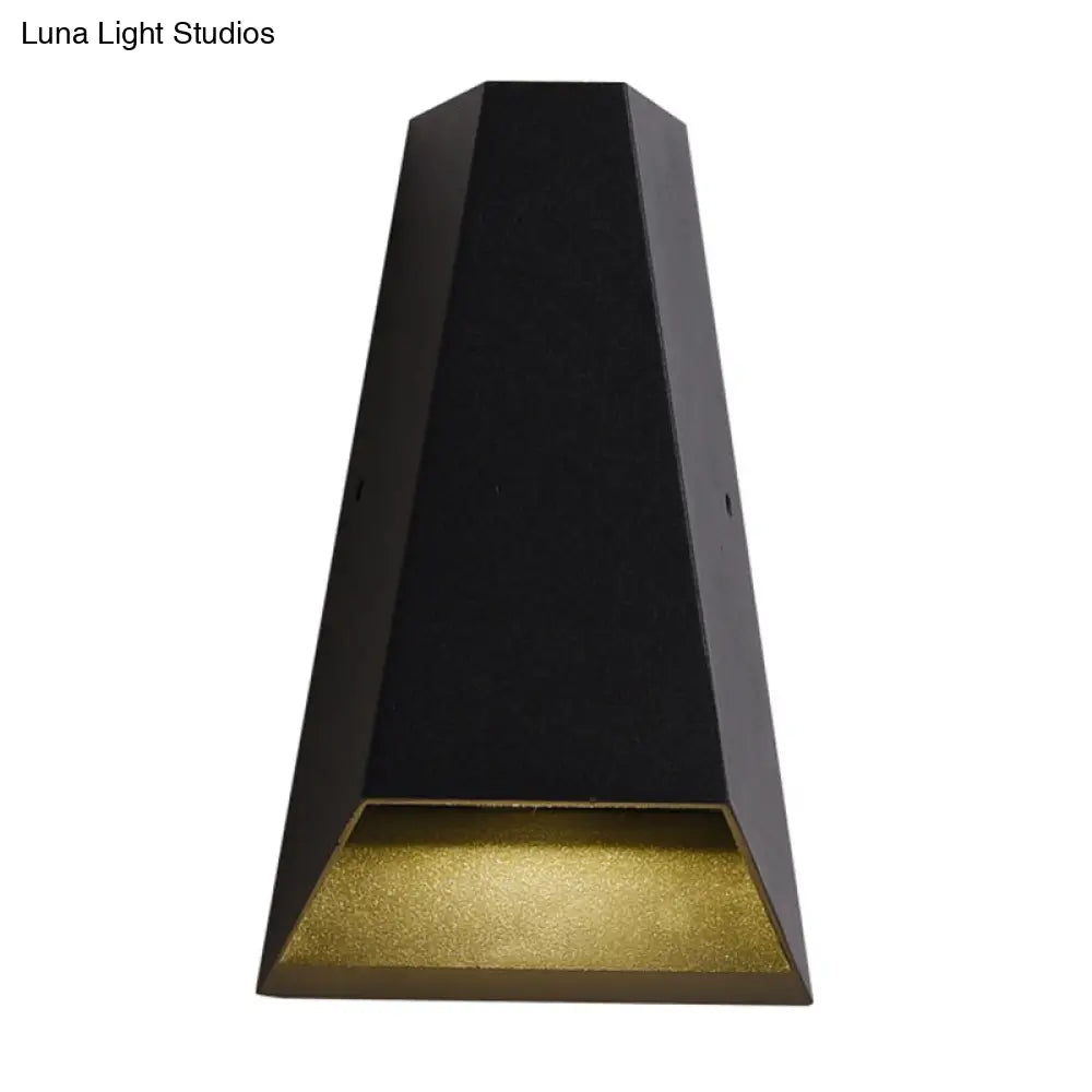 DecorBites™ Triangle Aluminum LED Wall Sconce in Black - Simple Style, Flush Mount, Warm/White Light