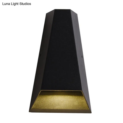 DecorBites™ Triangle Aluminum LED Wall Sconce in Black - Simple Style, Flush Mount, Warm/White Light