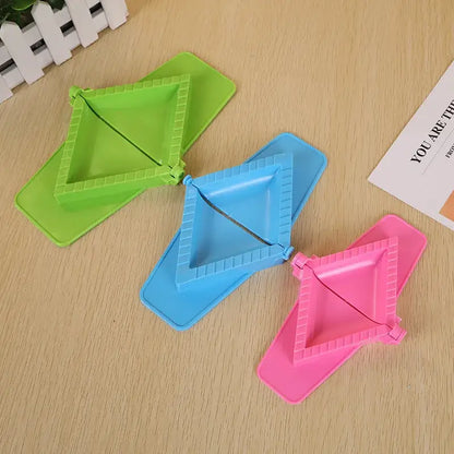 Triangle green blue & pink dumpling maker set kitchen tool