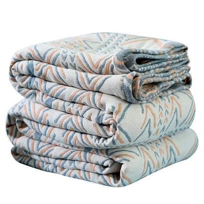 Tribal beige quilted sofa throw blanket – living room cotton bedspread