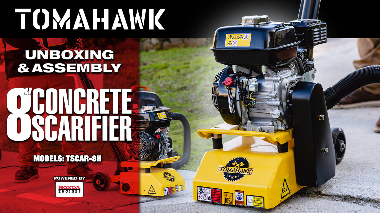 PRE ORDER: 8” Gas Concrete Scarifier Planer Grinder with 5.5 HP Honda Engine & Drum