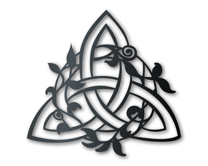 Metal Triquetra Wall Art - Metal Celtic Sign - 14 Color Options