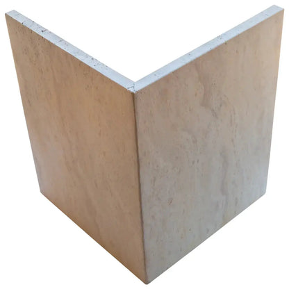 Light Travertine Oval Handcrafted Coffee Table Polished Finish 24 x 48 x 16 Inches
