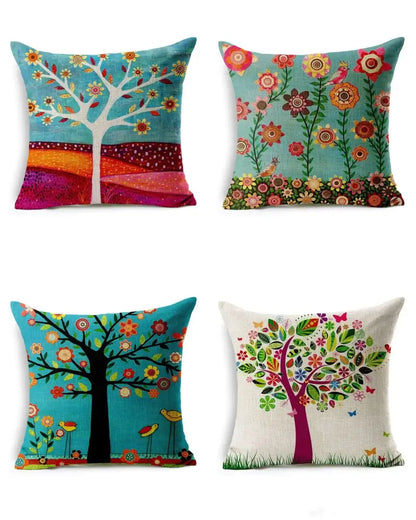Tropical green leaves decorative cushion cover living room home decor