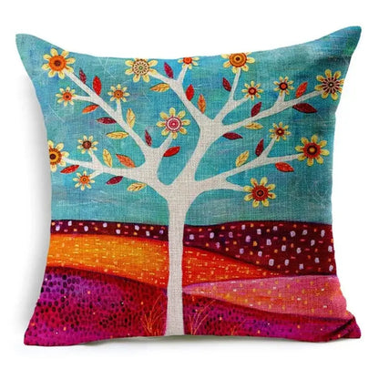 Tropical green leaves decorative cushion cover living room home decor