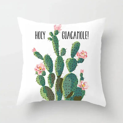 Tropical green leaves decorative cushion cover living room home decor