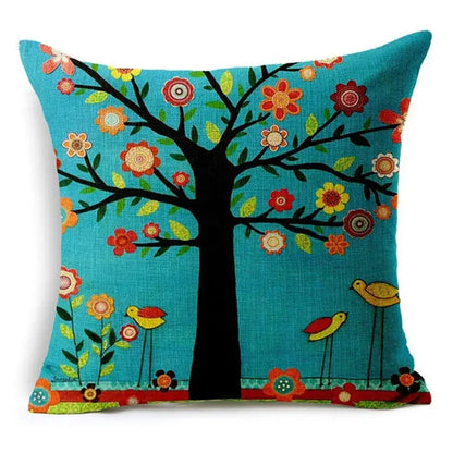 Tropical green leaves decorative cushion cover living room home decor