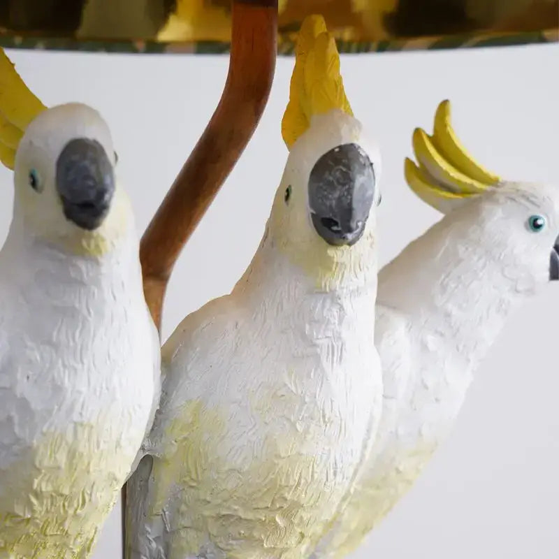 Tropical parrot desk lamp white bird night light for children room