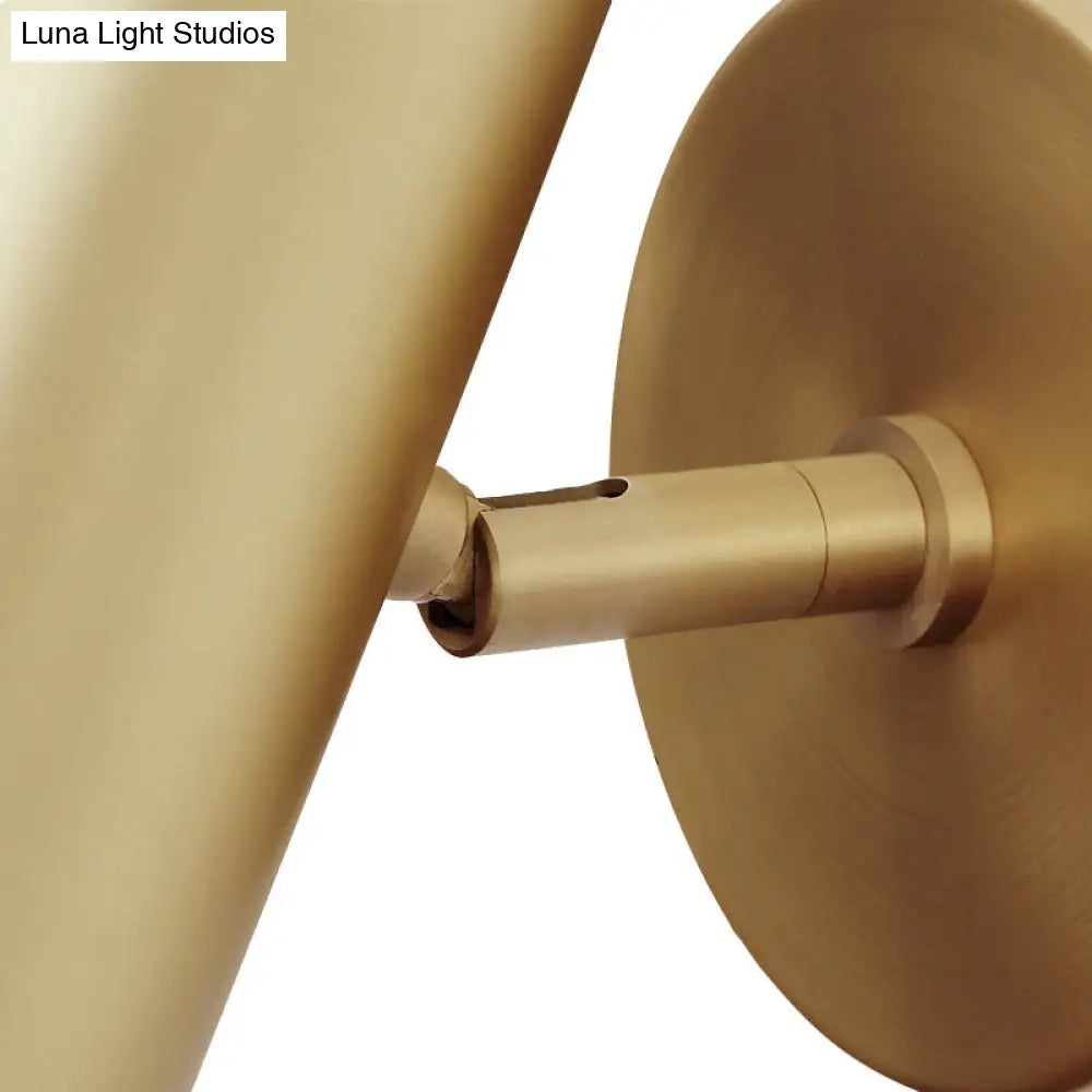 DecorBites™ Tube Brass Spotlight Wall Light - Postmodern Metal Reading Lamp for Bedroom