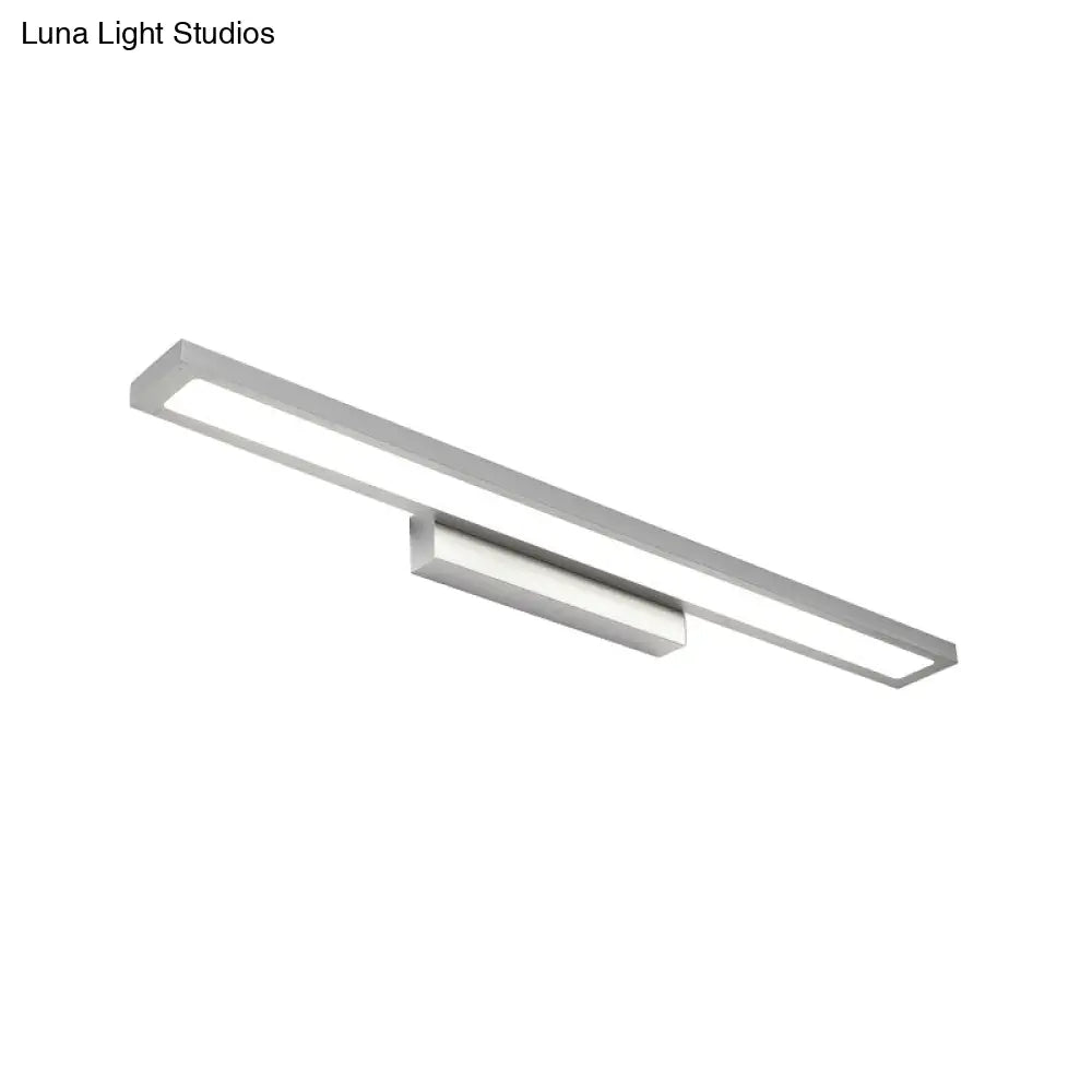 DecorBites™ Tube Metal LED Bathroom Vanity Lamp - Minimalist Light Fixture in Black/Silver with Warm/White Light