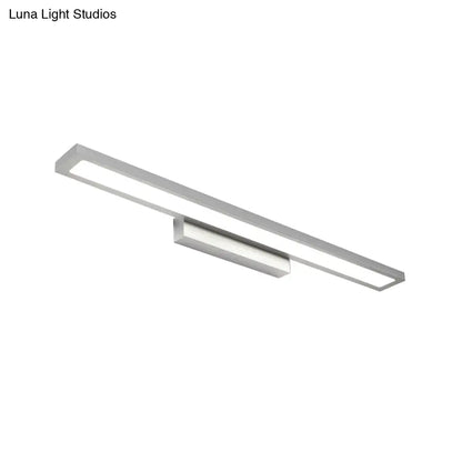 DecorBites™ Tube Metal LED Bathroom Vanity Lamp - Minimalist Light Fixture in Black/Silver with Warm/White Light