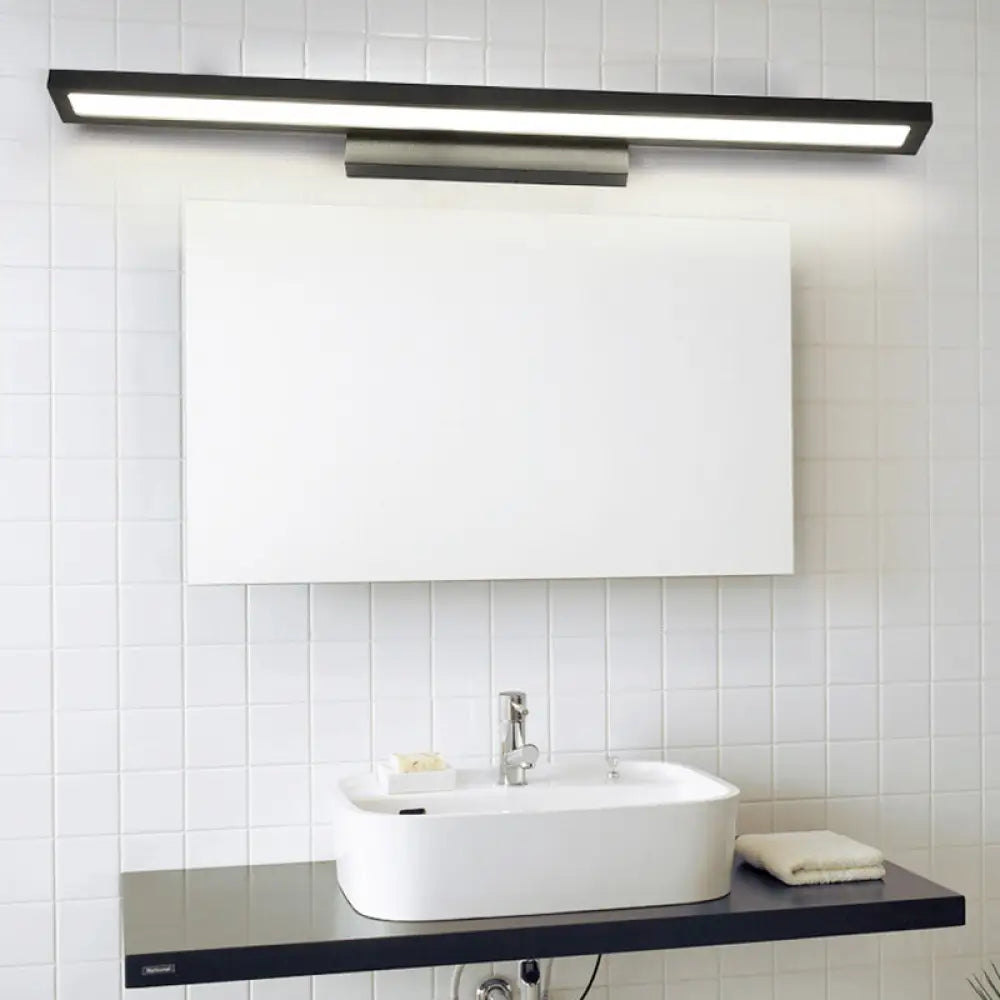DecorBites™ Tube Metal LED Bathroom Vanity Lamp - Minimalist Light Fixture in Black/Silver with Warm/White Light