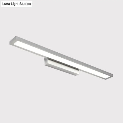 DecorBites™ Tube Metal LED Bathroom Vanity Lamp - Minimalist Light Fixture in Black/Silver with Warm/White Light