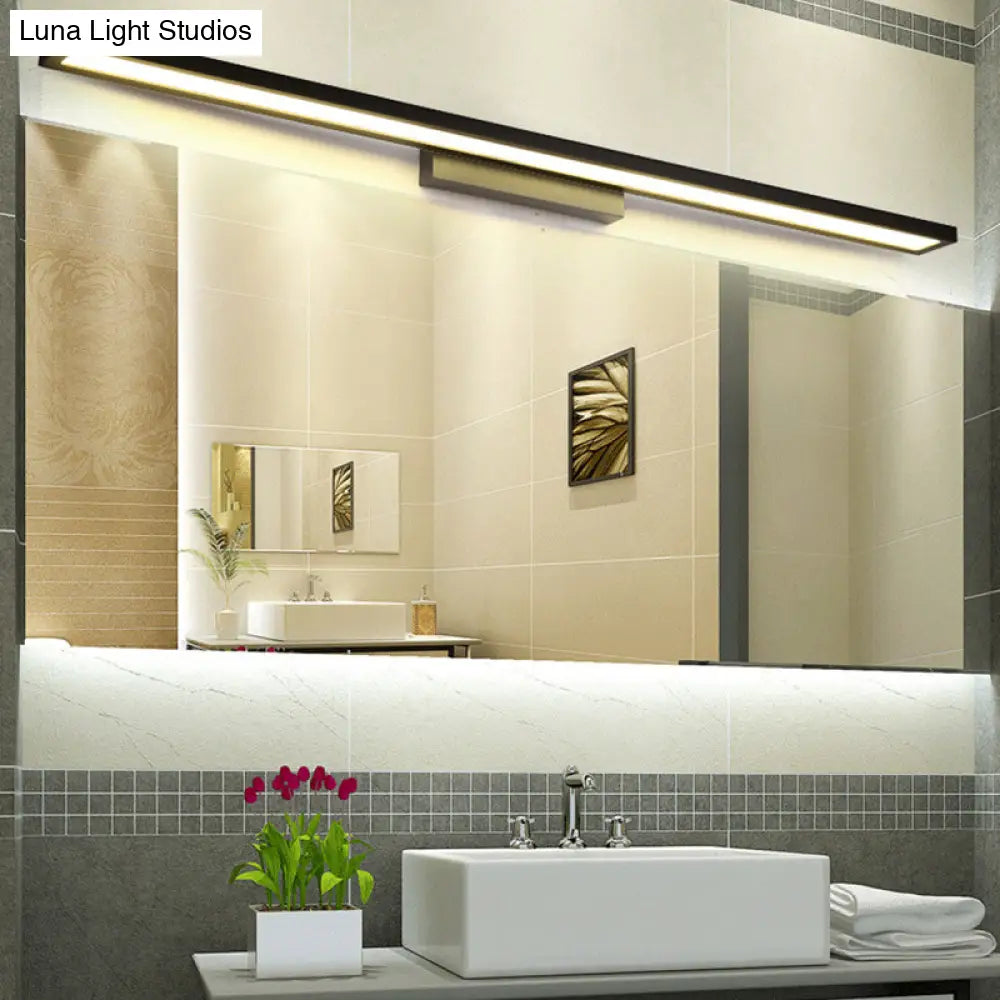 DecorBites™ Tube Metal LED Bathroom Vanity Lamp - Minimalist Light Fixture in Black/Silver with Warm/White Light
