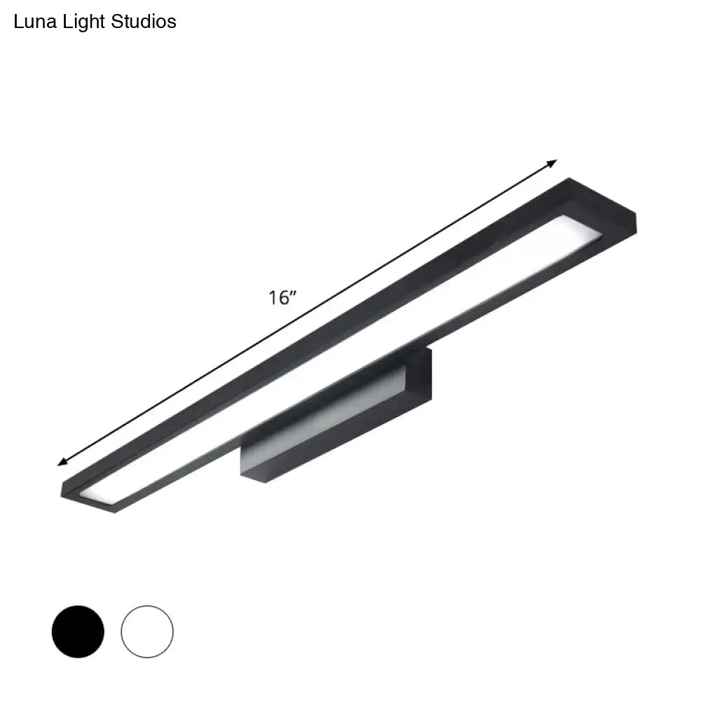 DecorBites™ Tube Metal LED Bathroom Vanity Lamp - Minimalist Light Fixture in Black/Silver with Warm/White Light