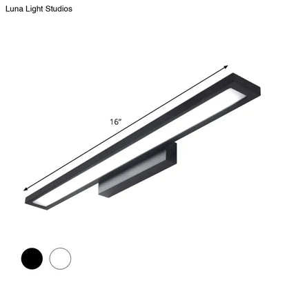 DecorBites™ Tube Metal LED Bathroom Vanity Lamp - Minimalist Light Fixture in Black/Silver with Warm/White Light